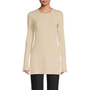 Theory Milania Tunic Sweater Butter Yellow Sz L